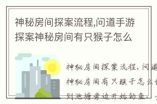 神秘房间探案流程,问道手游探案神秘房间有只猴子怎么做