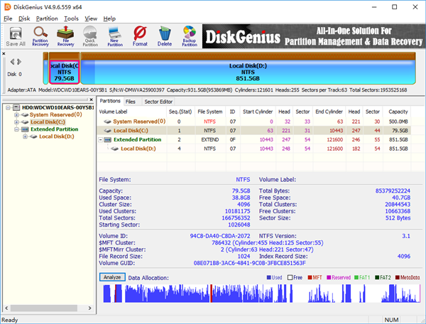 DiskGenius磁盘硬盘分区修复工具V5.4.2.1239简体中文版