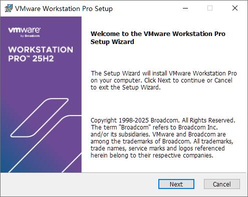 免费VM虚拟机VMware Workstation 25H2 Pro v25H2-24995812 官方最新完整版
