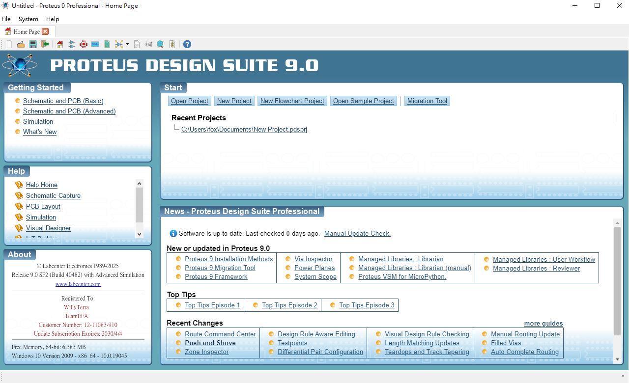 Proteus Professional 9.0 SP2 电子设计自动化软件 免费版(附安装教程)