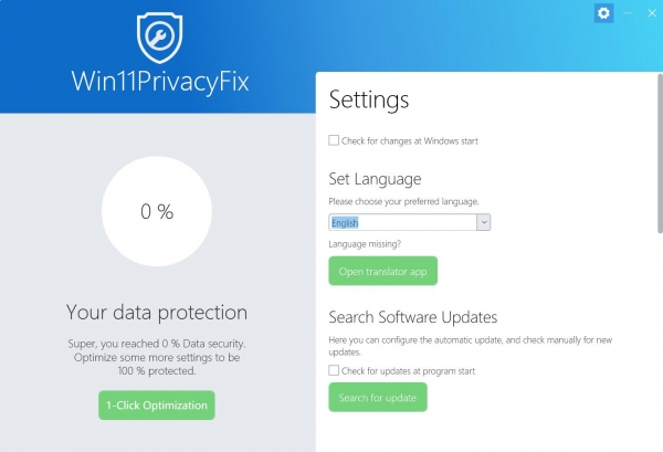 win11隐私问题修复 Win11PrivacyFix 2026 4.0.54970 绿色多语便携版(附汉化包)