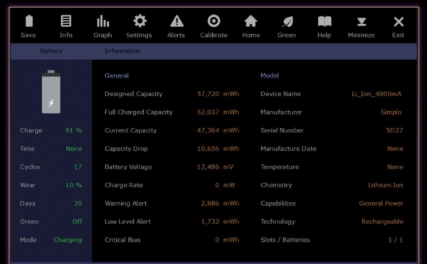 Smarter Battery(笔记本电池检测工具) v8.1 多语便携绿色版
