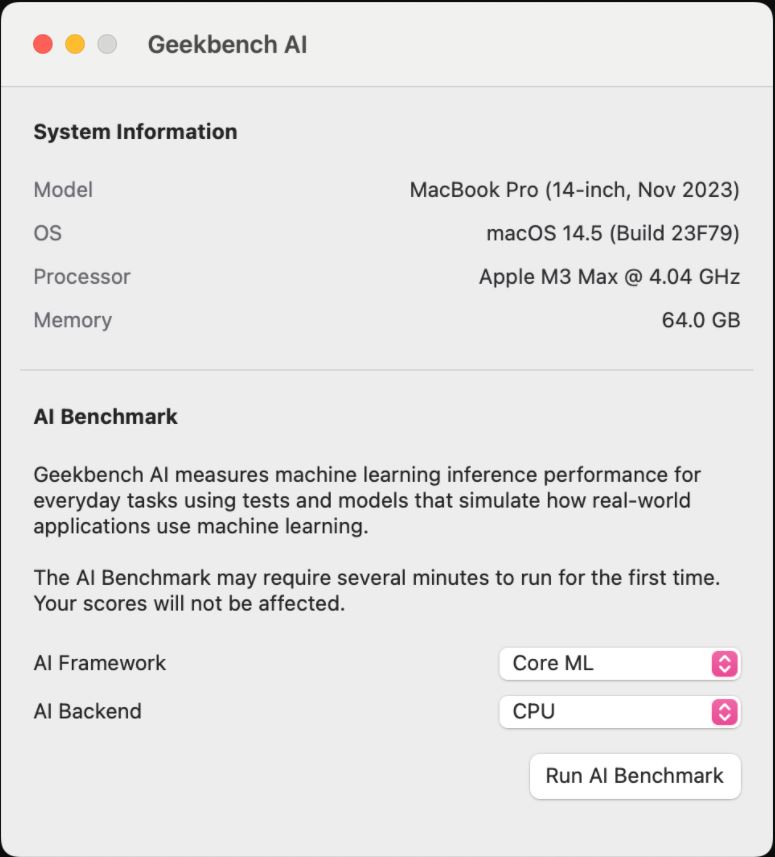Geekbench AI Corporate(跨平台 AI 基准测试工具) v1.4.0 官方免费安装版