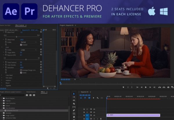 复古电影胶片视觉特效AE/PR插件Dehancer Pro Ae/Pr v7.3.4 CE 一键直装版