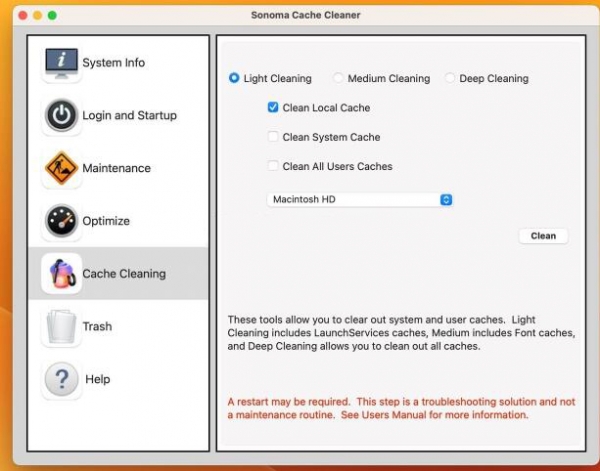 Sonoma Cache Cleaner for Mac(MacOS系统清理优化工具) v19.0.4 注册激活版