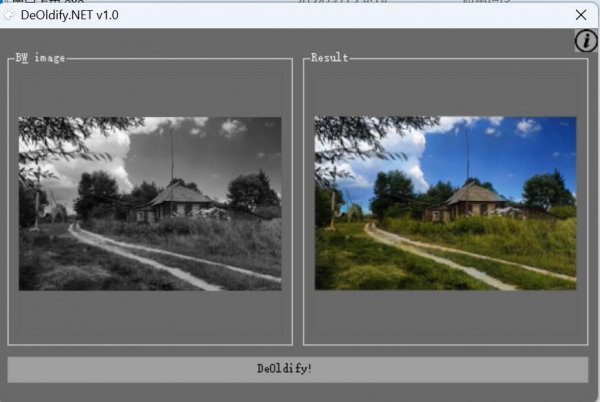 DeOldify.NET 黑白照片上色器 v1.0 绿色免费版
