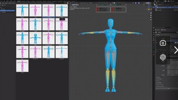 Adjustable Mannequin(Blender基础模型创建插件)V1.2 最新版