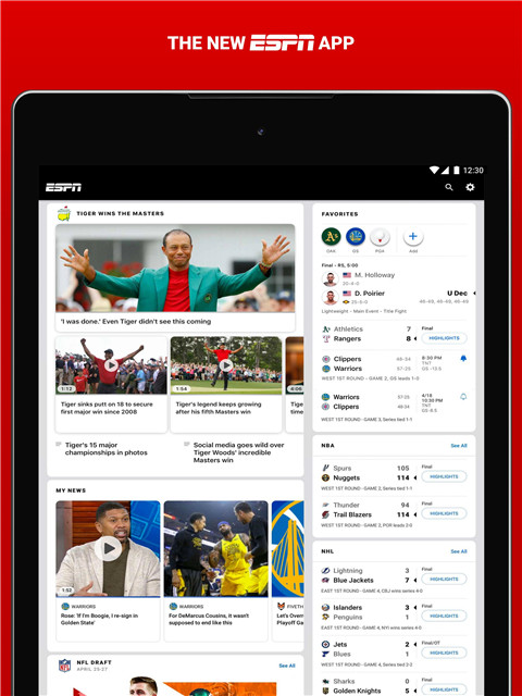 ESPN(体育节目直播软件) v8.7.0 安卓手机版