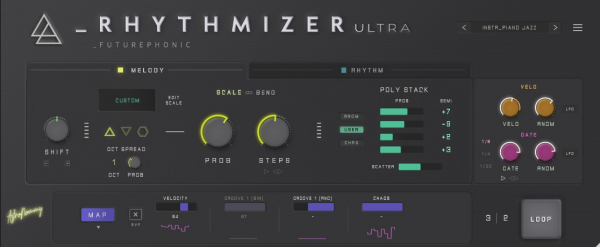 控制旋律节奏器插件Futurephonic Rhythmizer Ultra v1.0.1 WIN/MAC 免费版