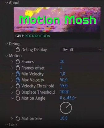 AE动态像素撕裂拉伸花屏故障视觉效果插件Aescripts Motion Mosh V1.2.2 汉化免费版