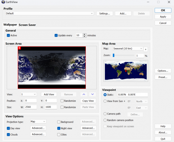 实时地球动态壁纸 DeskSoft EarthView v7.7.11 l绿色便携免费版