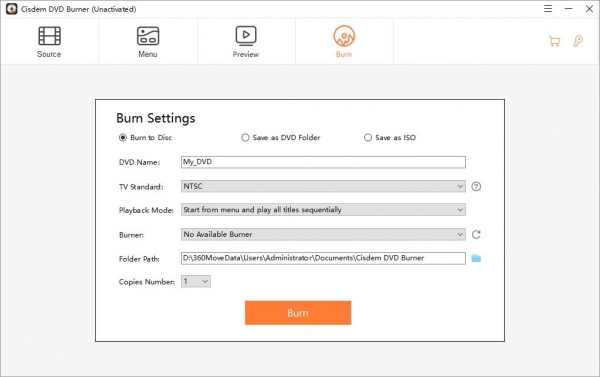 Cisdem DVD Burner(全能光盘刻录软件) v2.6.0 免费安装版 附安装教程