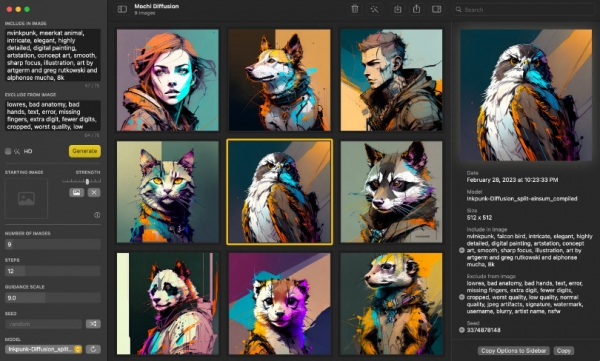 AI绘图工具Mochi Diffusion 4.5 Mac上原生运行Stable Diffusion 免费版(支持M芯片)