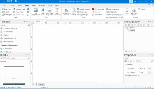 网页制作软件 WYSIWYG Web Builder v19.0.1 (x64) 多语绿色便携版