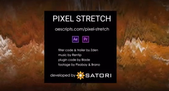 AE/PR画面像素拉伸扭曲变形特效插件AEscripts Pixel Stretch v1.6.0 Mac一键直装版