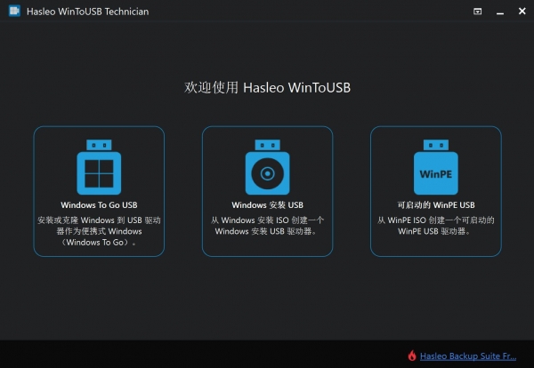 U盘系统安装Hasleo WinToUSB TechniciWinToUSB Technicianan v10.2 (x64) 多语绿色便携版