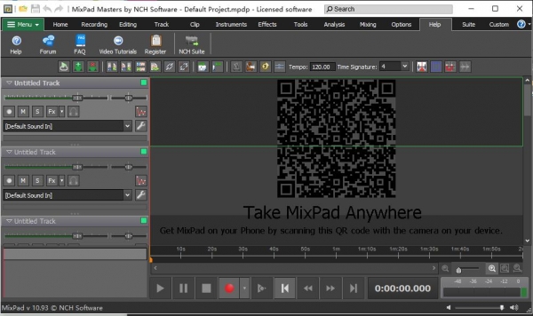 多轨录音和混音软件 NCH MixPad v10.93 特别版 附补丁安装教程