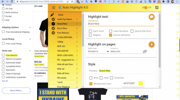 Auto Highlight(网页文字提亮插件) v5.1 Chrome浏览器插件