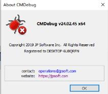 JP Software CMDebug补丁 v31.01.19 绿色版 附安装教程