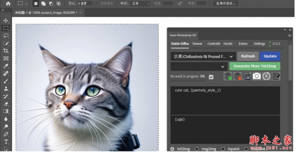 AI绘画Stablediffusion嵌入PS插件 Auto Photoshop SD Plugin V1.3.2 免费版