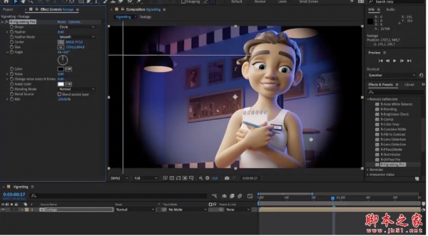 AE/PR镜头扭曲失真晕影暗角特效插件 ft-Lens Distortion Bundle v1.0 汉化版+使用教程