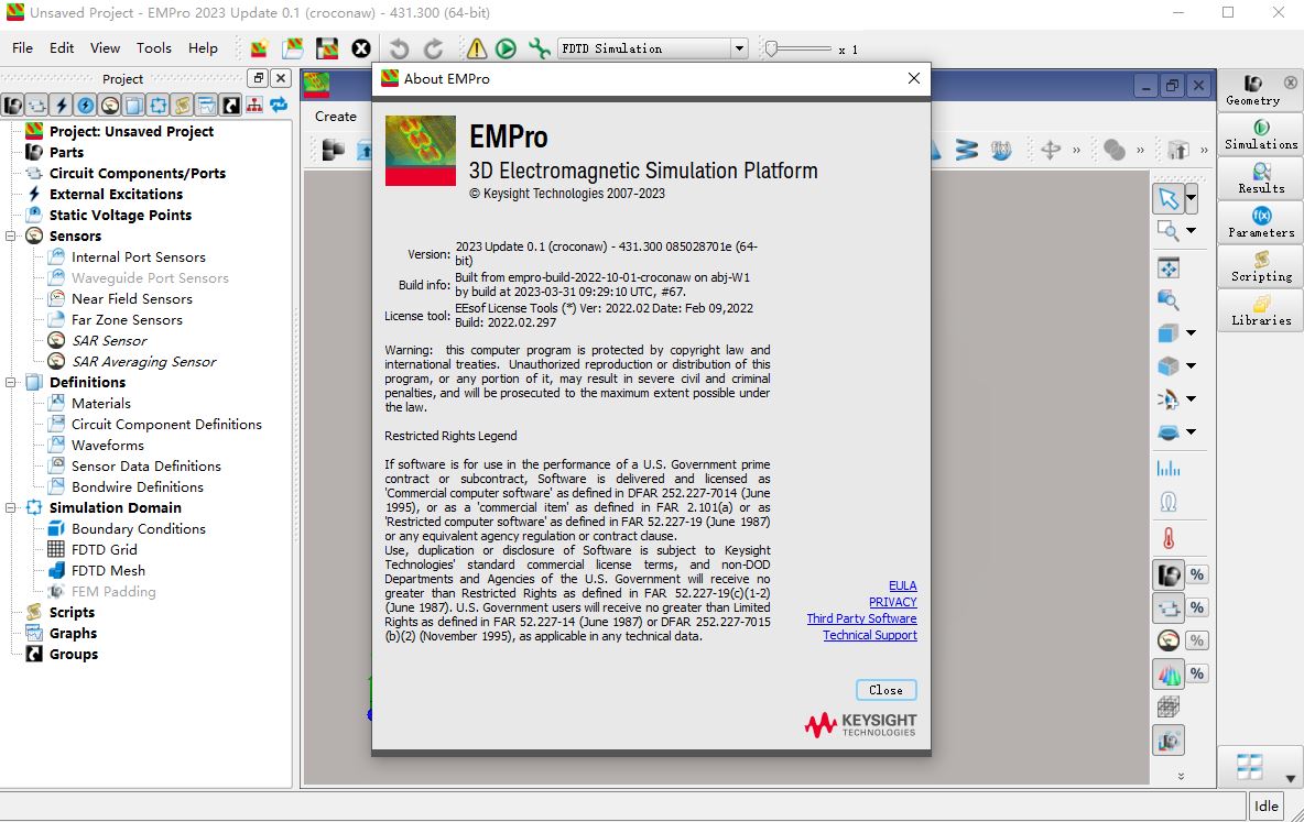 Keysight PathWave EM Design (EMPro) 2023 Update 0.1 x64 免费授权破解版