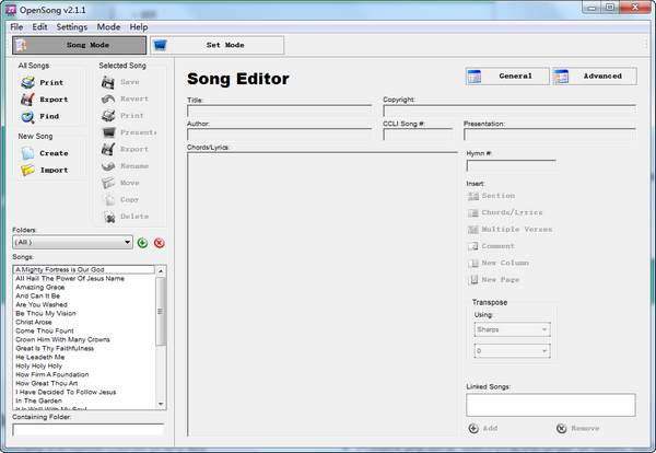 OpenSong(媒体管理软件) v2.1.1 官方安装版