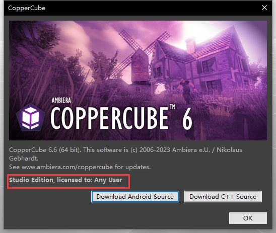Ambiera CopperCube破解补丁 v6.6 中文绿色版 附激活教程