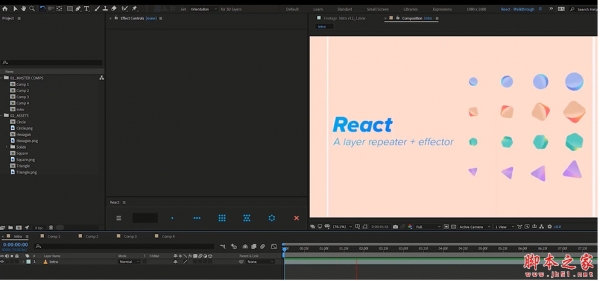 图层复制随机衰减步幅效果器AE脚本Aescripts React v1.5 Win/Mac免费版+使用教程