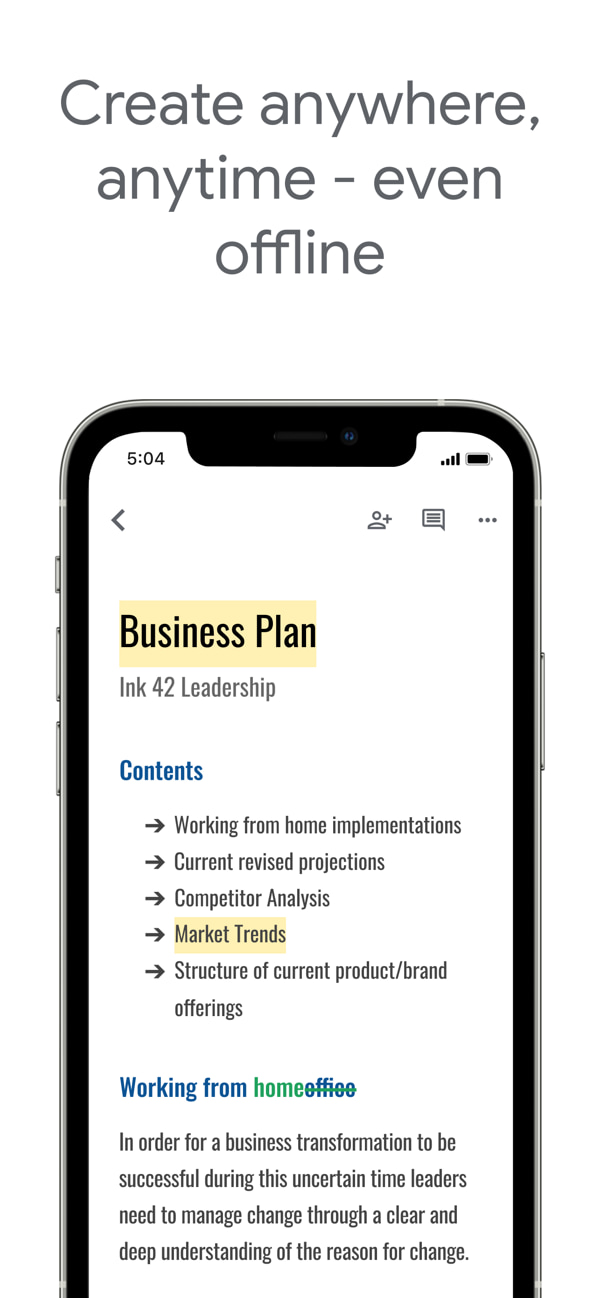 Google文档(在线文档编辑器) v1.2026.50101 苹果手机版