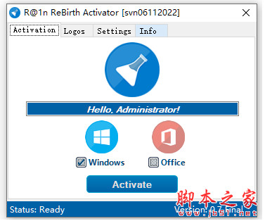 windows/Office激活工具 R@1n ReBirth Activator 1.10 Final 中文免费绿色版