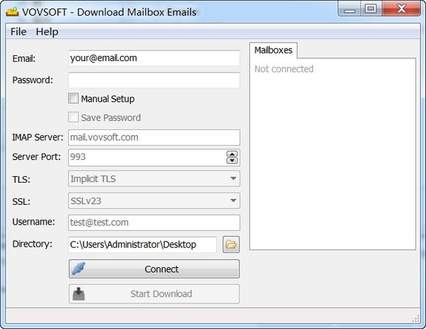 Vovsoft Download Mailbox Emails(邮件软件) v1.5 官方安装版