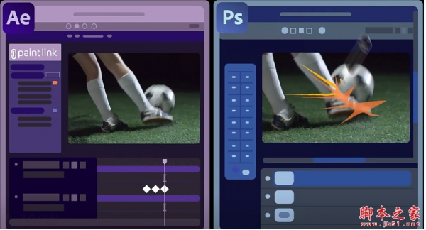 AE/PS关键帧逐帧动画动态链接修改插件Aescripts Paint Link V1.08 免费版+使用教程