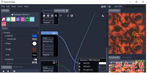 三维PBR程序材质纹理绘制软件Material Maker 1.3 中文免费绿色版