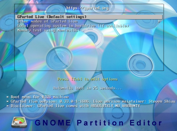 Gnome Partition Editor (GPartEd) Live 1.5.0-6 Stable amd64/i686 官方完整版