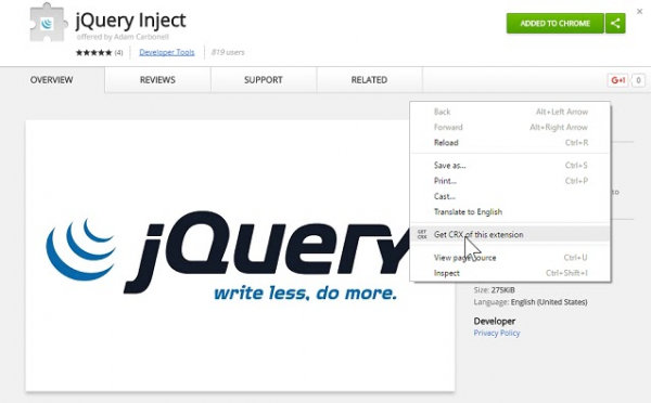 Get CRX(谷歌应用商店crx扩展程序工具) v1.40 Chrome扩展插件