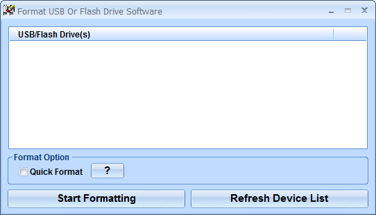 Format USB Or Flash Drive Software(u盘格式化工具) v7.0 官方安装版