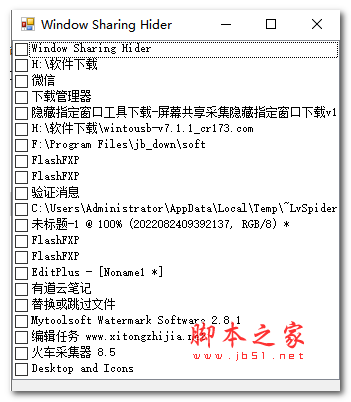 Window Sharing Hider 屏幕共享采集隐藏指定窗口 v1.0.1 官方绿色版