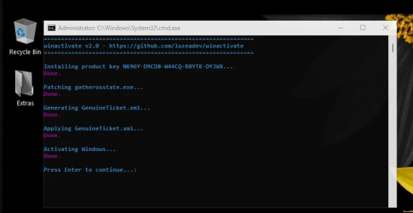 Winactivate 2.0 – Windows HWID/KMS38 激活脚本 开源免费版