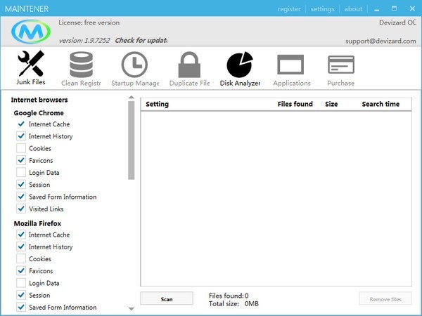 Maintener(清除系统垃圾软件) v1.9.7252 官方安装版