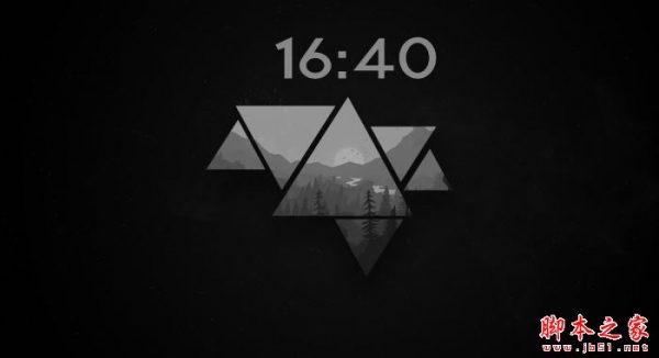 Wallpaper Engine三角蒙版灰色森林记时动态壁纸 免费版