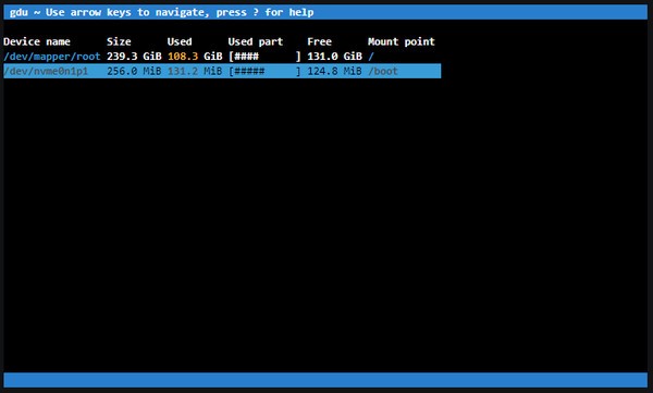Gdu(磁盘使用分析工具) v5.13.1 绿色免费版