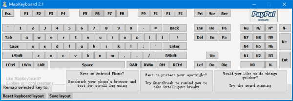 MapKeyboard(键盘键位修改软件) v2.1 免费绿色版