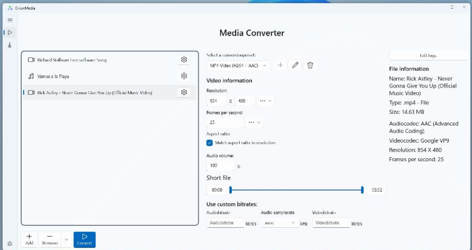 OnionMedia 开源媒体转换工具 v1.2.11.0 安装免费版