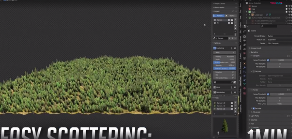 Blender植物树木快速生成渲染插件Alpha Trees Pro 2.1.3 免费版