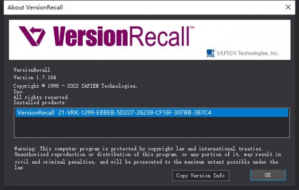 SAPIEN VersionRecall(软件版本管理) 2022 1.7.164 x64 免费激活版 附激活补丁