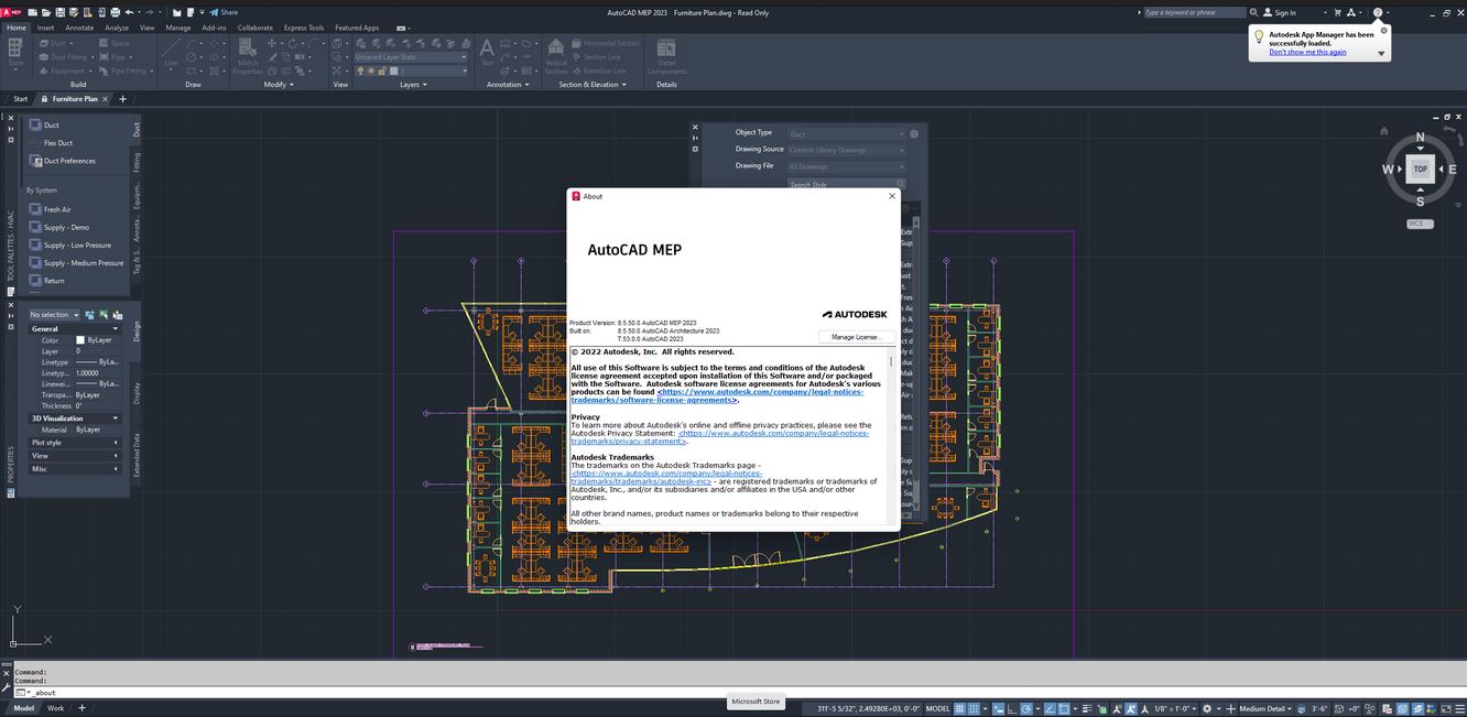 专业机械管道设计制图Autodesk AutoCAD MEP 2023 授权破解版(含补丁+教程)