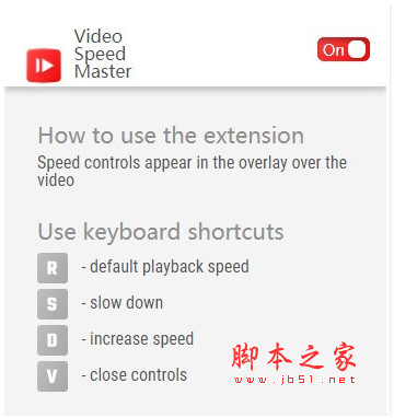 Video Speed Master(视频播放速度快慢调节插件) v1.8.0 免费安装版 附安装说明