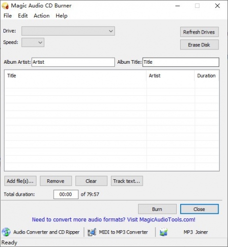 Magic Audio CD Burner(cd刻录工具) v1.4.3 免费安装版