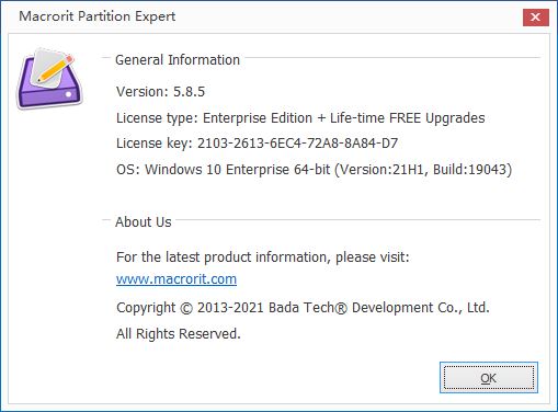 Macrorit Partition Expert serv 技术版 v8.2.0.0 终身免费升级版